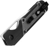 Kizer Cutlery Mini Militaw Framelock Folding Knife Nitro V Steel 3.75in Closed Black G10 With Acrylic Inlay For EDC by Kizer Cutlery