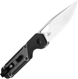 Kizer Cutlery Mini Militaw Framelock Folding Knife Nitro V Steel 3.75in Closed Black G10 With Acrylic Inlay For EDC by Kizer Cutlery