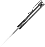Kizer Cutlery Mini Militaw Framelock Folding Knife Nitro V Steel 3.75in Closed Black G10 With Acrylic Inlay For EDC by Kizer Cutlery
