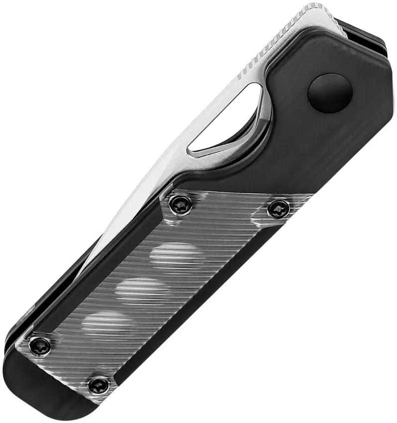 Kizer Cutlery Mini Militaw Framelock Folding Knife Nitro V Steel 3.75in Closed Black G10 With Acrylic Inlay For EDC by Kizer Cutlery