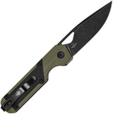Kizer Cutlery Mini Militaw Framelock Nitro V Blade Green G10 EDC Knife For Everyday Carry by Kizer Cutlery