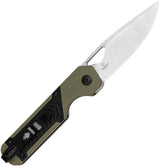 Kizer Cutlery Mini Militaw Framelock EDC Knife With Nitro V Blade And Green G10 For Everyday Carry by Kizer Cutlery