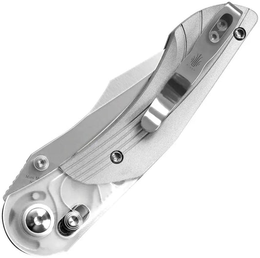 Kizer Cutlery Mini Mystic Clutch Knife Lock Gray EDC With Nitro V 3.25 Inch Satin Blade by Kizer Cutlery