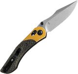 Kizer Cutlery Mini Mystic Clutch Lock Knife Nitro V Blade Micarta Handle EDC Copper Bolster by Kizer Cutlery