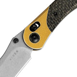 Kizer Cutlery Mini Mystic Clutch Lock Knife Nitro V Blade Micarta Handle EDC Copper Bolster by Kizer Cutlery