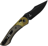 Kizer Cutlery Mini Mystic Clutch Lock Knife With Micarta Handle And Nitro V Blade For EDC by Kizer Cutlery