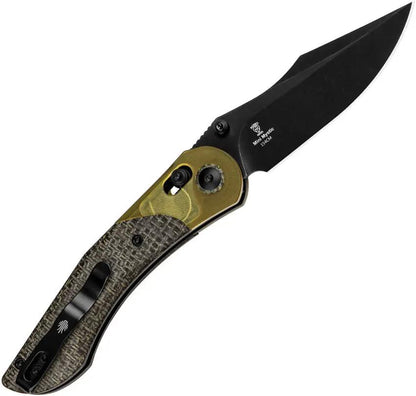 Kizer Cutlery Mini Mystic Clutch Lock Knife With Micarta Handle And Nitro V Blade For EDC by Kizer Cutlery