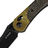 Kizer Cutlery Mini Mystic Clutch Lock Knife With Micarta Handle And Nitro V Blade For EDC by Kizer Cutlery