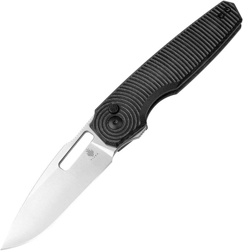 Kizer Cutlery Dogfish Button Lock Blk Mic V3640A1 by Kizer Cutlery
