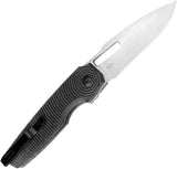 Kizer Cutlery Dogfish Button Lock Knife Nitro V Satin Blade Black Micarta Extended Tang For EDC by Kizer Cutlery