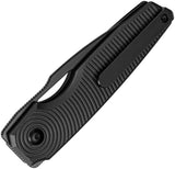 Kizer Cutlery Dogfish Button Lock Knife 4.25in Closed, 154CM Blade, Black Aluminum Handle, EDC by Kizer Cutlery