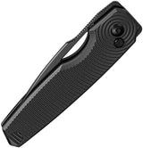 Kizer Cutlery Dogfish Button Lock Knife 4.25in Closed, 154CM Blade, Black Aluminum Handle, EDC by Kizer Cutlery