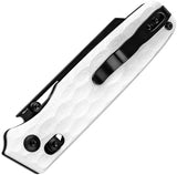 Kizer Cutlery Task Clutch Lock Knife White G10 Handle Premium Nitro-V Blade 4 Inch Closed EDC by Kizer Cutlery