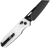 Kizer Cutlery Task Clutch Lock Knife White G10 Handle Premium Nitro-V Blade 4 Inch Closed EDC by Kizer Cutlery