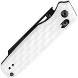Kizer Cutlery Task Clutch Lock Knife White G10 Handle Premium Nitro-V Blade 4 Inch Closed EDC by Kizer Cutlery