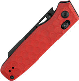 Kizer Cutlery Task Clutch Lock Folding Knife Nitro V Blade Red G10 Handle For EDC Enthusiasts by Kizer Cutlery