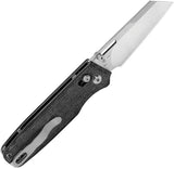 Kizer Task Clutch Lock Micarta Knife V3641C1 for EDC 3In Satin 154CM Blade Thumb Stud Clip by Kizer Cutlery