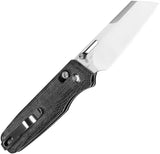 Kizer Task Clutch Lock Micarta Knife V3641C1 for EDC 3In Satin 154CM Blade Thumb Stud Clip by Kizer Cutlery