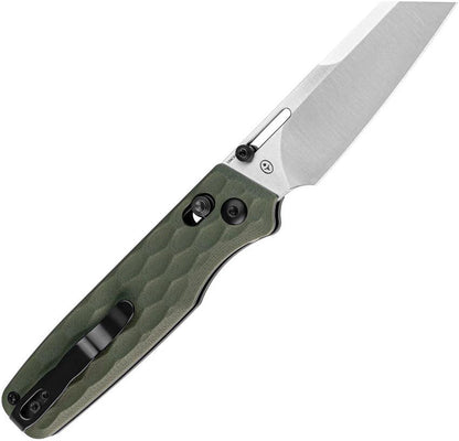 Kizer Task Clutch Premium Folding Knife With Satin 154CM Blade OD G10 Handle EDC Pocket Clip by Kizer Cutlery