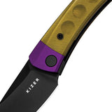 Kizer Mini Momo Linerlock Knife Nitro V Steel PEI Handle Purple Bolster EDC Compact For Knife Enthusiasts by Kizer Cutlery