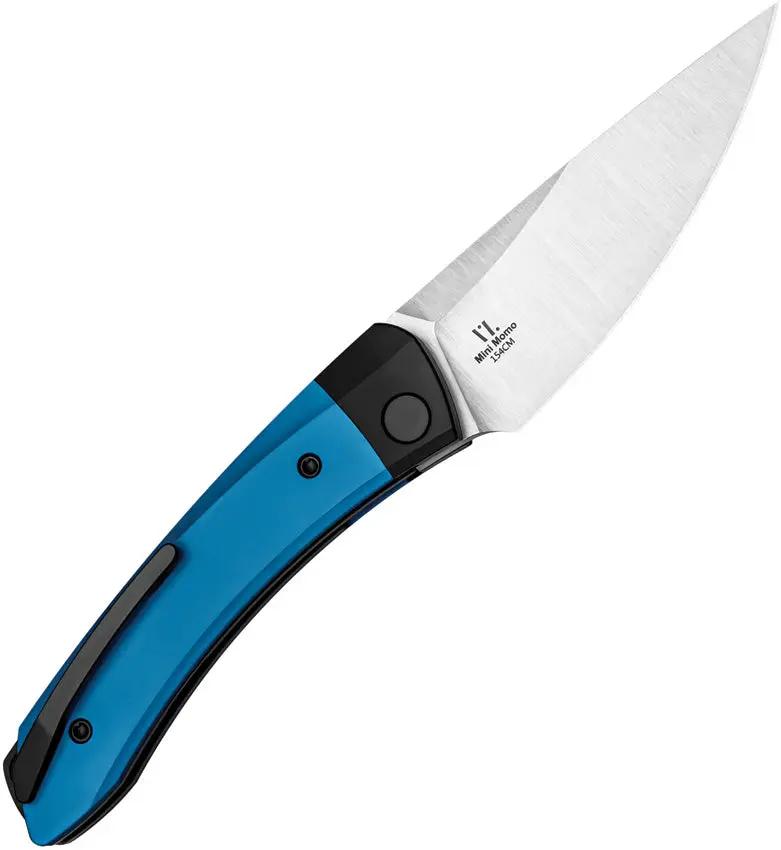 Kizer Cutlery Mini Momo Linerlock Knife Blue Aluminum 154CM Satin Blade 3.25 Inch EDC Ready by Kizer Cutlery