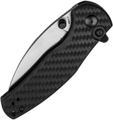 Kizer Mini Grouper Button Lock EDC Knife With Nitro V Blade And Carbon Fiber Handle by Kizer Cutlery