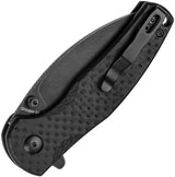 Kizer Cutlery Mini Grouper Button Lock Knife Nitro V Steel Carbon Fiber Handle For EDC Enthusiasts by Kizer Cutlery