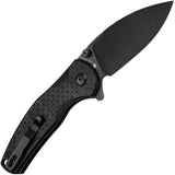 Kizer Cutlery Mini Grouper Button Lock Knife Nitro V Steel Carbon Fiber Handle For EDC Enthusiasts by Kizer Cutlery