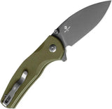 Kizer Mini Grouper Button Lock Folding Knife D2 Blade OD Green G10 Handle Compact EDC For Outdoor Enthusiasts by Kizer Cutlery