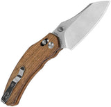 Kizer Cutlery Bulldog Clutch Lock Knife With Mkuruti Wood Handle Nitro V Blade For EDC Enthusiasts by Kizer Cutlery