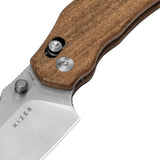 Kizer Cutlery Bulldog Clutch Lock Knife With Mkuruti Wood Handle Nitro V Blade For EDC Enthusiasts by Kizer Cutlery