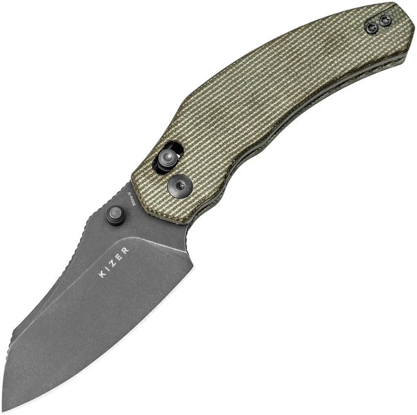 Kizer Cutlery Bulldog Clutch Lock Grn Mic V3672A3 by Kizer Cutlery