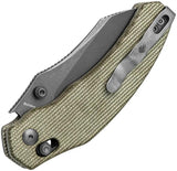 Kizer Bulldog Clutch Lock Knife With Nitro V Blade Green Micarta Handle For EDC Enthusiasts by Kizer Cutlery
