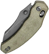 Kizer Bulldog Clutch Lock Knife With Nitro V Blade Green Micarta Handle For EDC Enthusiasts by Kizer Cutlery