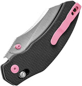 Kizer Cutlery Bulldog Clutch Lock Knife Bazooka Pink Cerakote Accents 154CM Sheepsfoot EDC by Kizer Cutlery