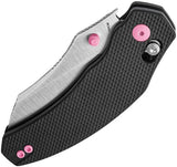 Kizer Cutlery Bulldog Clutch Lock Knife Bazooka Pink Cerakote Accents 154CM Sheepsfoot EDC by Kizer Cutlery