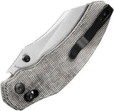 Kizer Bulldog Clutch Lock Micarta EDC Knife For Everyday Carry Enthusiasts 3in Satin 154CM Blade by Kizer Cutlery