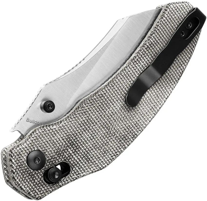 Kizer Bulldog Clutch Lock Micarta EDC Knife For Everyday Carry Enthusiasts 3in Satin 154CM Blade by Kizer Cutlery