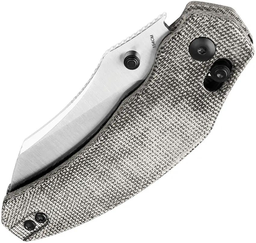 Kizer Bulldog Clutch Lock Micarta EDC Knife For Everyday Carry Enthusiasts 3in Satin 154CM Blade by Kizer Cutlery