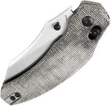 Kizer Bulldog Clutch Lock Micarta EDC Knife For Everyday Carry Enthusiasts 3in Satin 154CM Blade by Kizer Cutlery