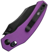 Kizer Cutlery Mini Bulldog Clutch Lock Purple Aluminum Handle 2.5 Inch Nitro V Blade EDC Knife by Kizer Cutlery
