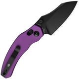 Kizer Cutlery Mini Bulldog Clutch Lock Purple Aluminum Handle 2.5 Inch Nitro V Blade EDC Knife by Kizer Cutlery