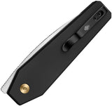Kizer Cutlery Tomb Button Lock Knife Black Aluminum Handle Nitro V Drop Point 3.25in Blade For EDC by Kizer Cutlery