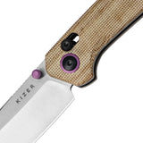 Kizer Cutlery Madrac Clutch Lock Knife Nitro V Cleaver Blade Natural Micarta Premium EDC Pocket Clip Enthusiasts by Kizer Cutlery