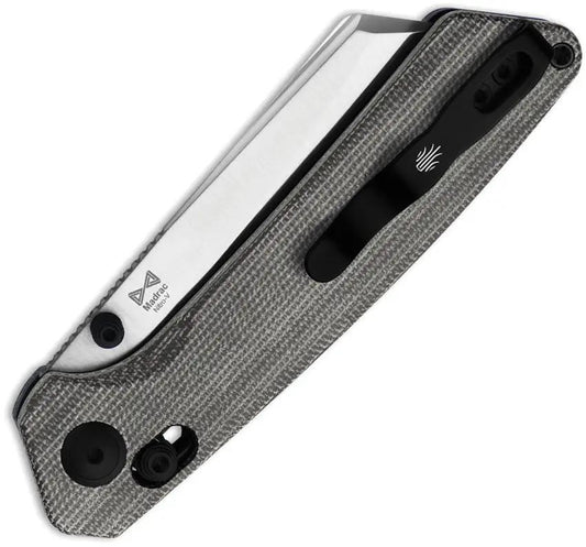Kizer Cutlery Madrac Clutch Lock Knife Black Micarta Nitro V Sheepsfoot 3.13in EDC Pro by Kizer Cutlery