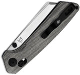 Kizer Cutlery Madrac Clutch Lock Knife Black Micarta Nitro V Sheepsfoot 3.13in EDC Pro by Kizer Cutlery