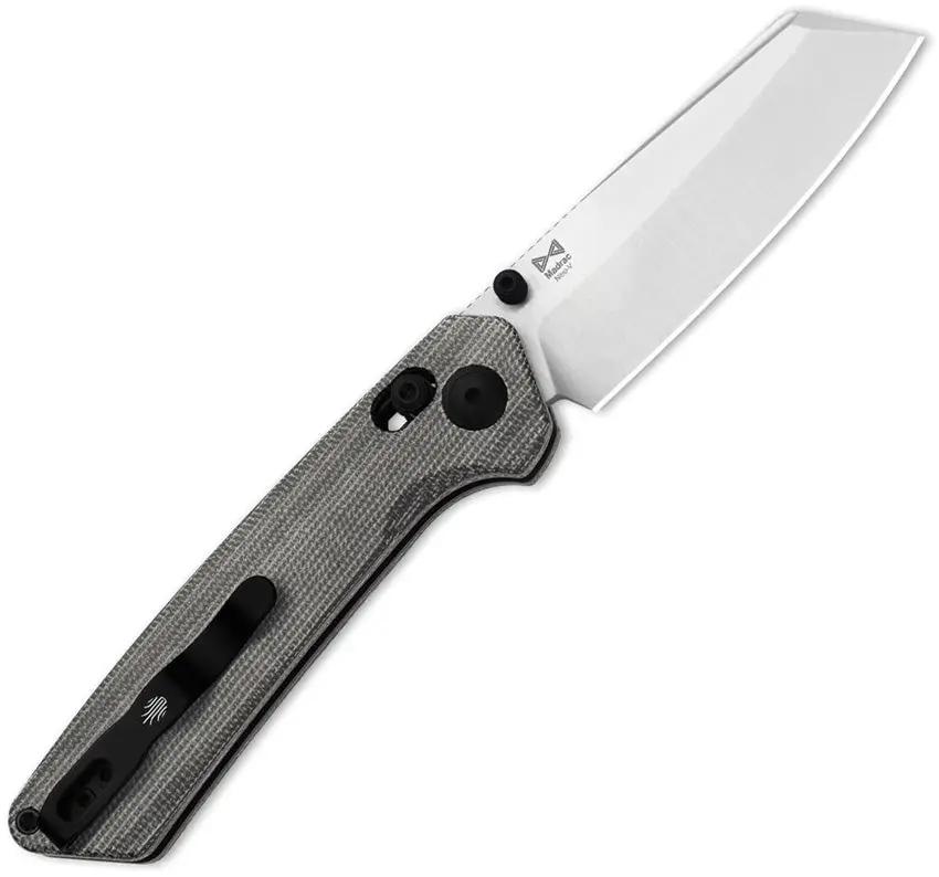 Kizer Cutlery Madrac Clutch Lock Knife Black Micarta Nitro V Sheepsfoot 3.13in EDC Pro by Kizer Cutlery
