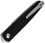 Kizer Cutlery Bamboo Linerlock Folding Knife With Nitro V Three Inch Satin Blade Black Micarta EDC by Kizer Cutlery