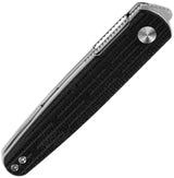 Kizer Cutlery Bamboo Linerlock Folding Knife With Nitro V Three Inch Satin Blade Black Micarta EDC by Kizer Cutlery