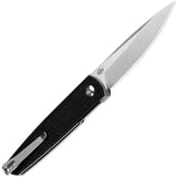 Kizer Cutlery Bamboo Linerlock Folding Knife With Nitro V Three Inch Satin Blade Black Micarta EDC by Kizer Cutlery